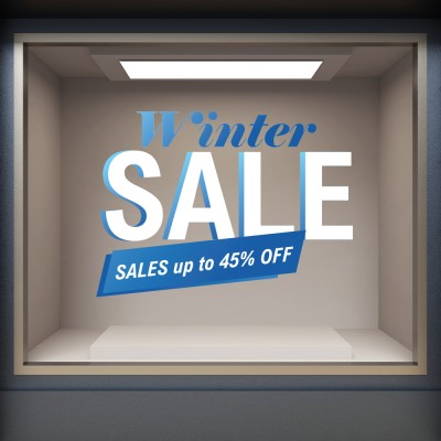 Sales up to 45% off, Εκπτωτικά, Αυτοκόλλητα βιτρίνας, 1